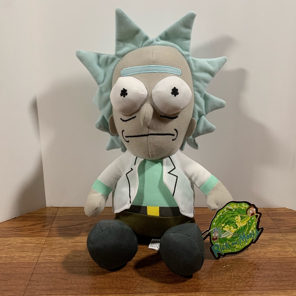NWT Rick and Morty Rick plush doll collectible.